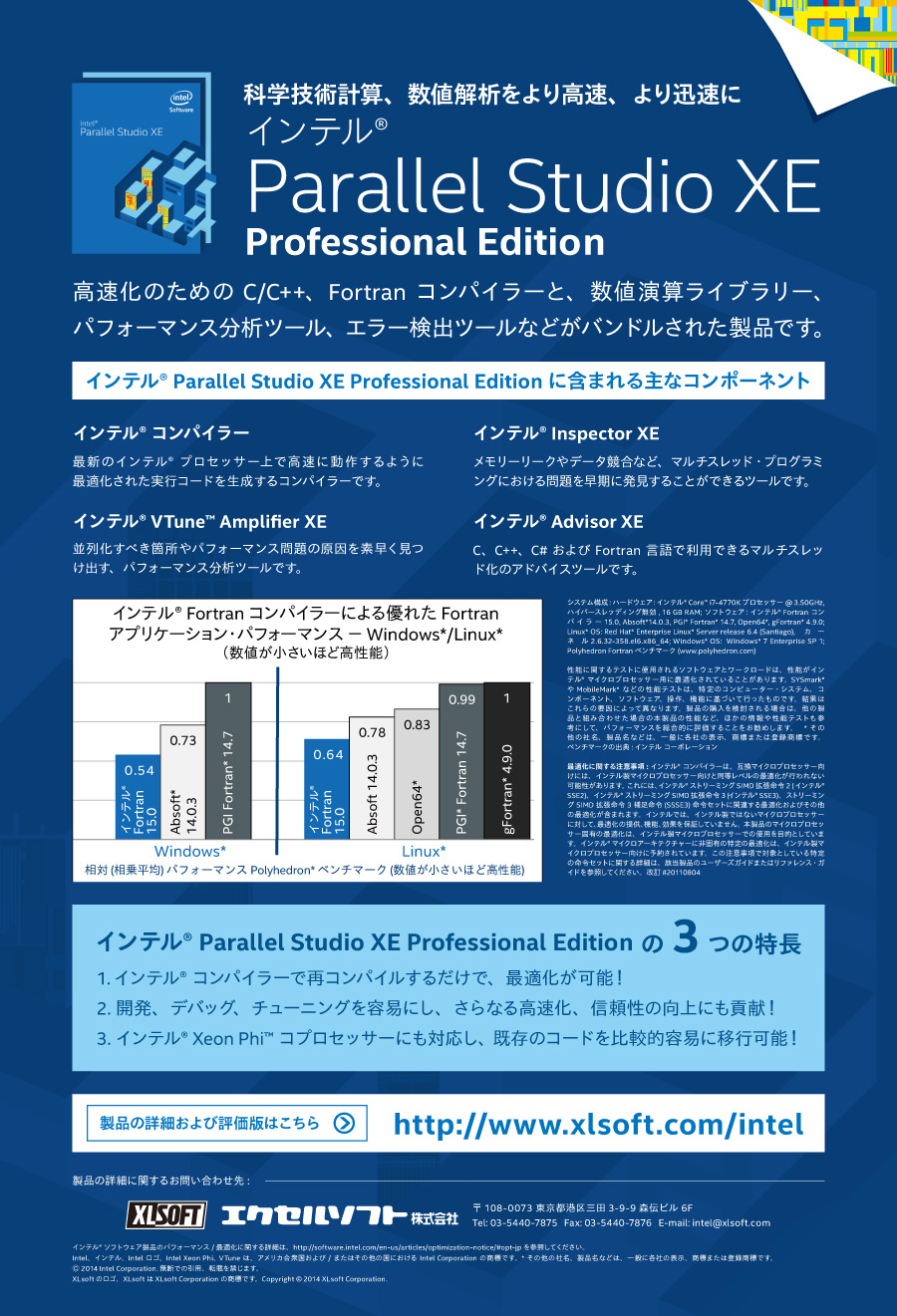 インテル Parallel Studio XE　ほか