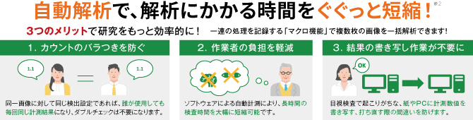 自動解析で、解析にかかる時間をぐぐっと短縮 ！